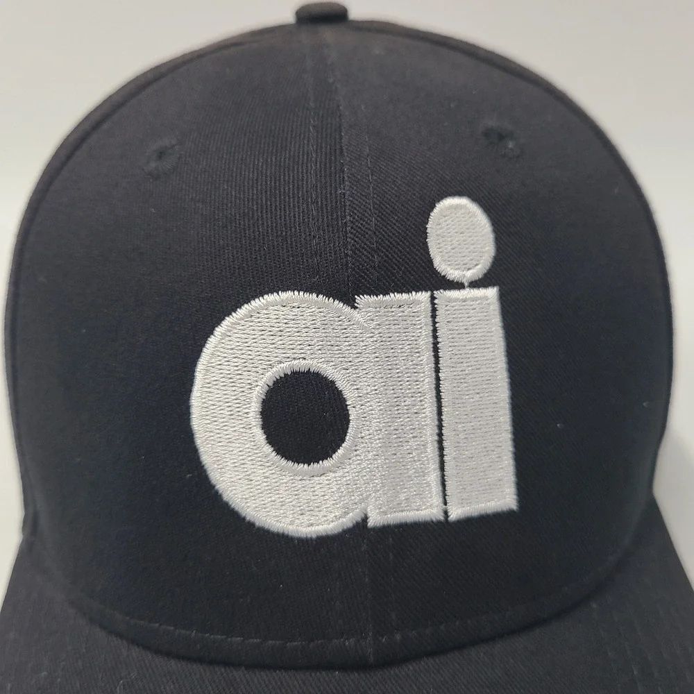 AI Hat Strapback New Era 9Forty Black White‎ Artificial Intelligence Tech Logo